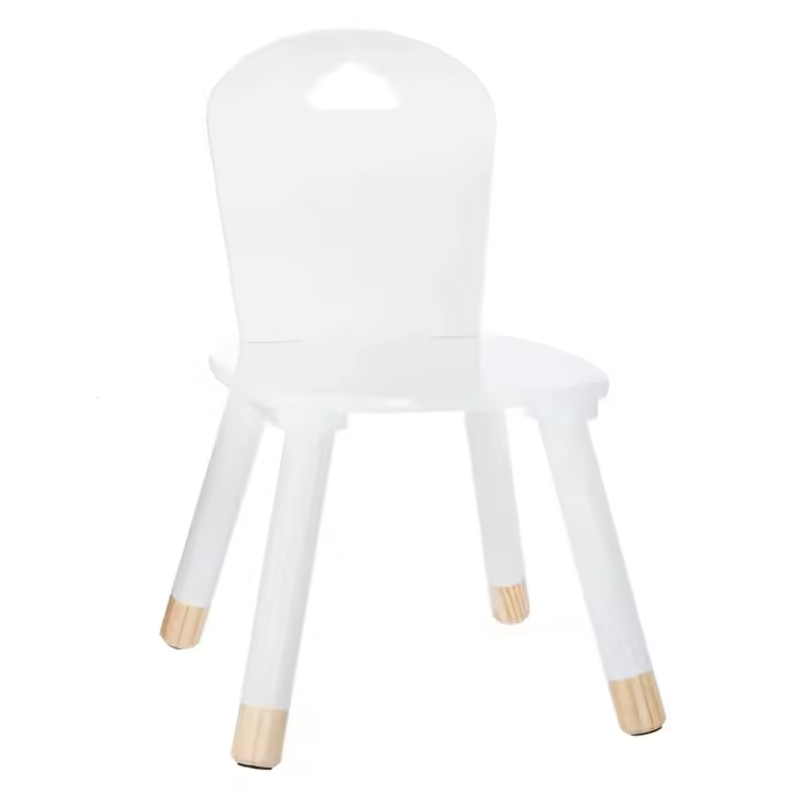 Atmosphera Silla Infantil Blanca Decorativa MDF 28x50x28cm Diseño Bonito - 1