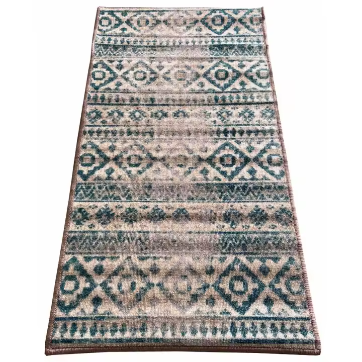 Alfombra para pasillo rollito pasillero 100cm - Étnica verde 715U101-47 - 1