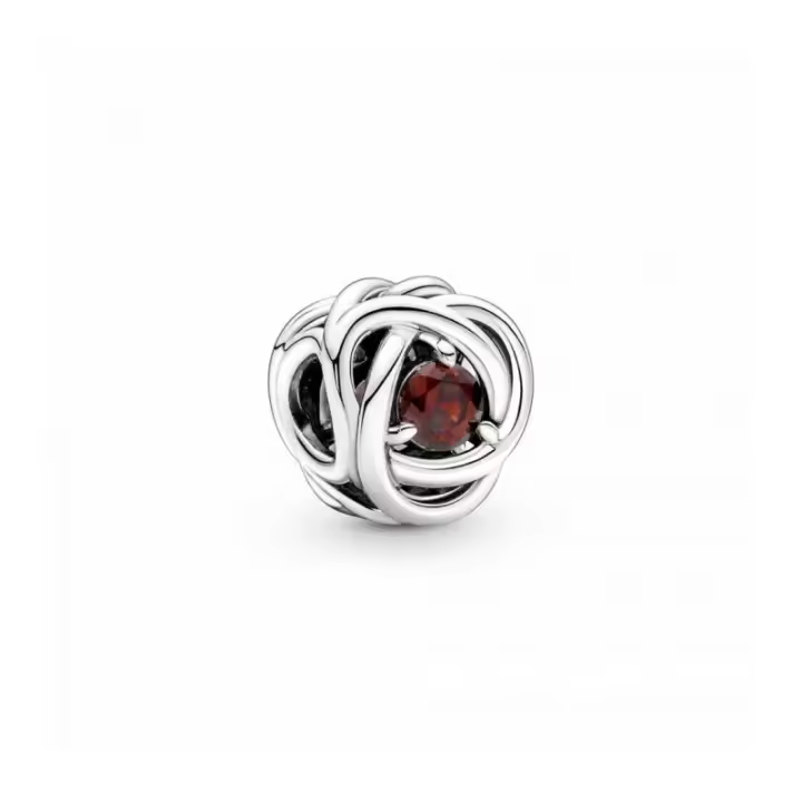 Charm Pandora en plata de ley Círculo Eternity Rojo - 790065C06 - 1