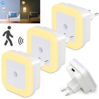 Lámpara Nocturna LED Inalámbrica Con Sensor De Movimiento EU UK Plug-in Auto Dusk to Dawn Sensor Eficiente Energéticamente Para Niños Hogar Forma Rectangular Fuente De Luz LED - details 3