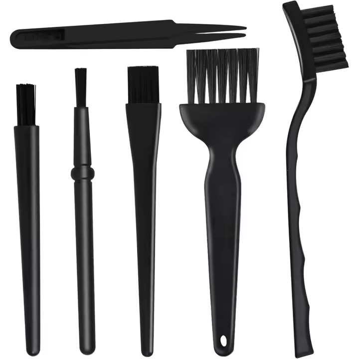 Juego de cepillos de limpieza en 1 para teclado de computadora, placa base, cepillo antiestático, juego de cepillos de limpieza multifunción, cepillos antiestáticos para computadoras y espacios pequeños - 1