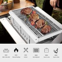 Estufa De Camping Plegable De Acero Inoxidable 304 Para Barbacoa Y Grill Portátil Exterior Con Tabla De Cocina Sin Ignición - details 8