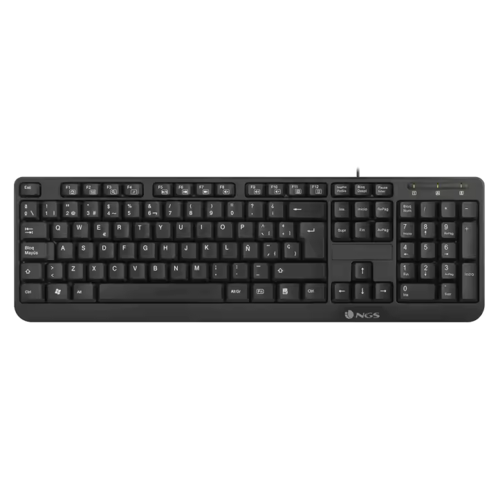 Ngs teclado con 12 teclas multimedia - cable de 1.4m - qwerty portugues - color negro - 1