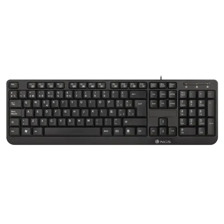 Ngs teclado con 12 teclas multimedia - cable de 1.4m - qwerty portugues - color negro - 1