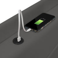 Cama tapizada Cama Doble Almacenamiento Caja de almacenamiento with Carga USB type C Cabecero, Cama de almacenamiento Marco de Cama de Lino Cama Juvenil 160x200 con somier (colchón no incluido) - details 5