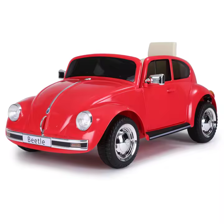 FEBER Beetle Rojo 12V, coche eléctrico, radiocontrol: faros con luz, 2 marchas, acelerador y freno eléctrico, a partir de 3 años, FAMOSA (800013448) - 1