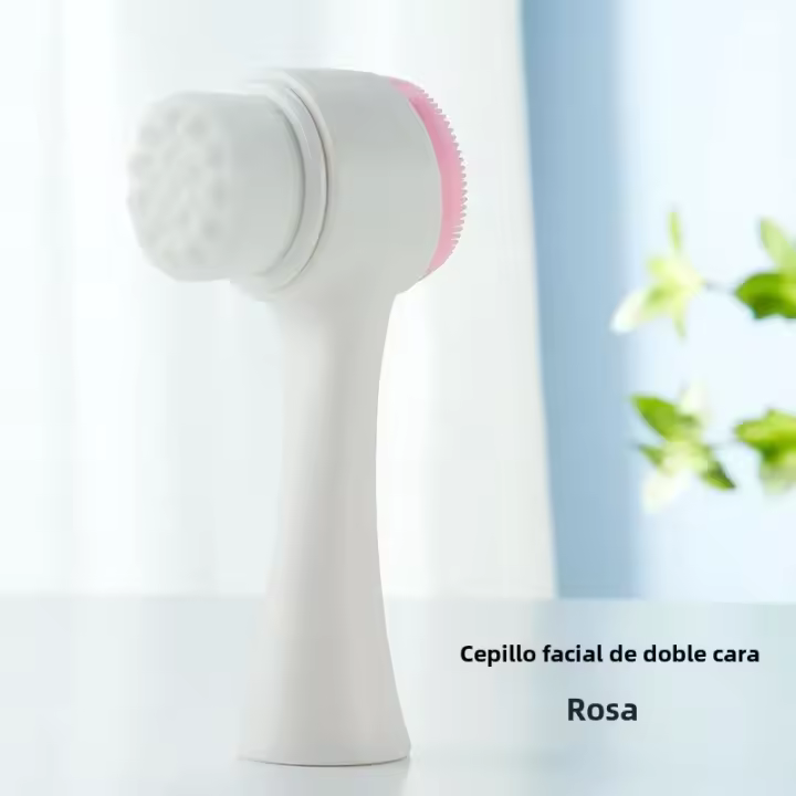 Cepillo Facial De Silicona Manual 3D Bilateral Con Cerda Suave Doble Cara Para Limpieza Y Masaje Facial BeeChip - 1