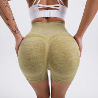 Shorts De Yoga Para Mujer Cintura Alta Sin Costuras Levanta Glúteos Rosa Fitness Ciclismo Ejercicio Control Abdominal Talla Real - details 4