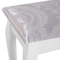 HOMCOM Tocador + Taburete y Espejo Mesa Maquillaje 5 Cajones Blanco Mesa MDF (Blanco) - details 3