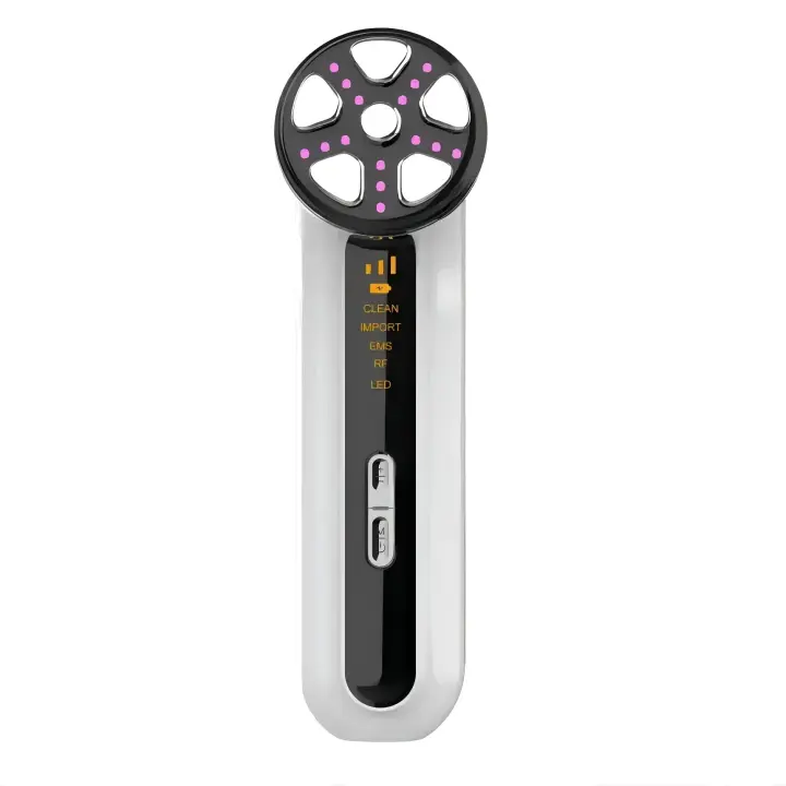 Dispositivo De Facial Con Corriente Microcorriente LED Luz Fotónica Máquina Levantamiento Piel Tensión Masajeador Vibración Rejuvenecimiento Belleza Herramienta Verde/Blanco - 1