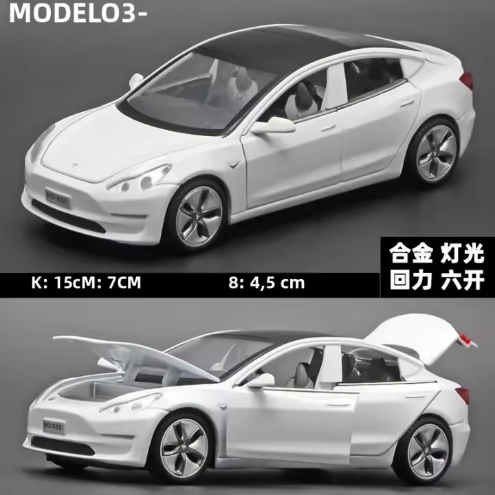 Modelo De Coche Tesla Modelo 3 De 1:32 En Aleación Juguetes Para Niños Regalos Para Niños Juguetes Educativos Para Niños Mayores De 14 Años - 1