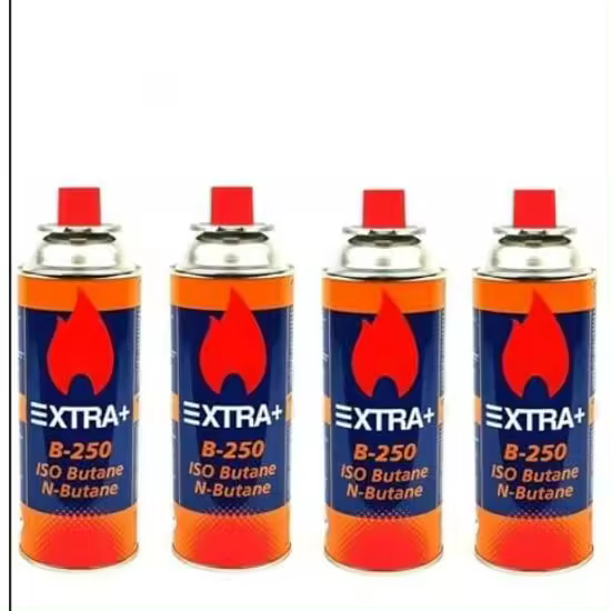 Cartuchos de Gas Butano EXTRA 220g para Hornillos y Quemadores - 100% Butano, Compatibles con Cocinas Portátiles, Sopletes y Más - Cartucho Desechable con Válvula de Seguridad calidad de confianza surtido de cantidad 4botellas 8 botellas o 12 botellas. - 1