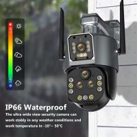 Cámara IP WiFi con Triple lente de 15MP, Zoom 4X, cámara de seguridad inalámbrica para exteriores, protección de seguridad inteligente, cámaras de vigilancia CCTV PTZ - details 7