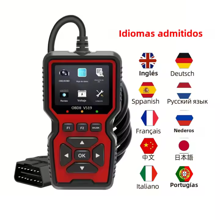 Escáner Profesional OBD2 Herramienta de Lectura de Código de Diagnóstico para Luz de Motor y Voltaje de Badería Radios CB y Escaneadores - 1