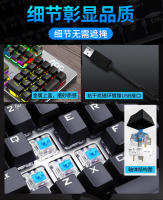 Teclado Mecánico GK410 De 104 Teclas Panel Metálico Luz RGB Verde Negro Té Juegos Completo Sin Impacto Para Computadora - details 22
