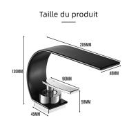 Grifo de cascada negro, lavabo creativo, frío y caliente, lavabo de baño debajo del lavabo, grifo de lavabo doméstico - details 1
