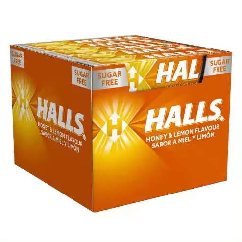 HALLS caramelos miel y limón 32 g - CAJA de 20 Paquetes - 1