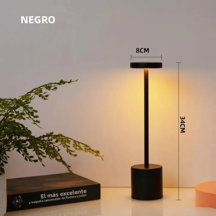 Lámpara De Mesa LED Táctil Recargable Por USB Sin Cable Luz Nocturna Decoración Para Hotel Y Barra Bajo El Enfoque De La Iluminación - 1