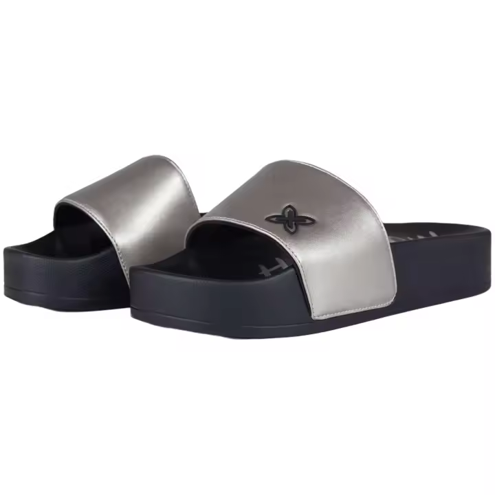 Chanclas Munich Platform Slider 300 para mujer en color plateado - 1