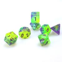 Juego De Dados 7 Piezas En Colores Morado Verde Amarillo Y Luminiscencia Para Juegos De Mesa Accesorios De Juego - details 3