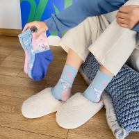 Calcetines Disney Miniso Cinnamoroll Para Mujer Azul De Algodón Peinado Medio Tubo Estilo Lindo Con Perro Dibujos Animados - details 22