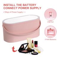 Organizador De Maquillaje Multifuncional Para Viajes Con Espejo Y Luz LED Tamaño De Viaje Caja De Cosméticos Para Mujeres - details 4