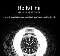 Reloj De Pulsera Automático Para Hombre Rollstimi 2024 Lujoso Con Movimiento NH35 Cerámica Luminiscente Impermeable 100M Acero Inoxidable - details 1