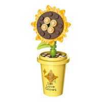 DIY MOC Vaso De Plantas Potted Vaso De Suculentas Y Cactus Gypsophila Montaña Loto Decoración De Bloques De Construcción Modelo Kit De Bloques De Plástico ABS Para Jóvenes Y Adultos - details 2
