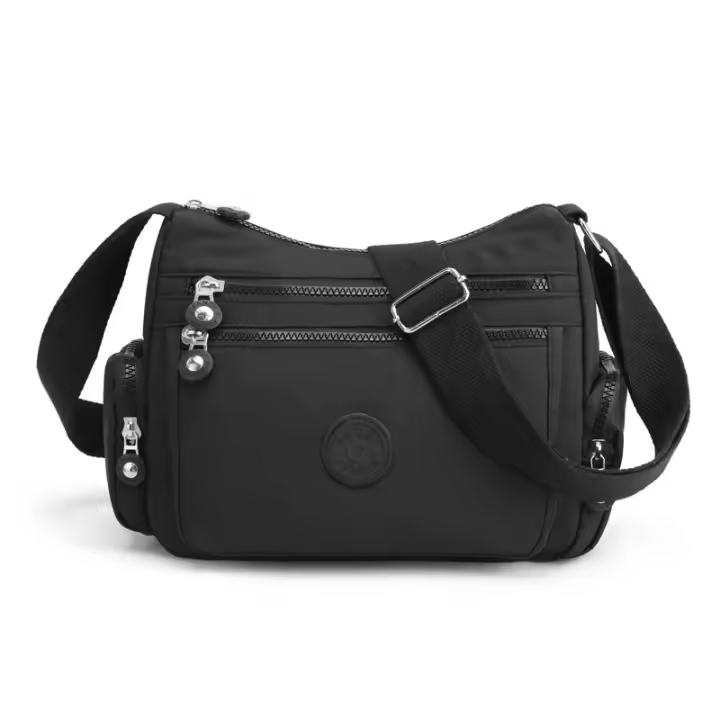 Bolso Bandolera para Mujer, Bolso Bandolera de Nail Impermeable, Bolso Bandolera con Correa Ajustable, Múltiples Bolsos  #4 Negro-c - 1
