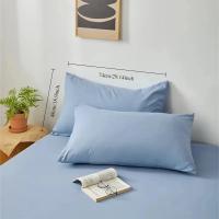Funda De Almohada Suave Transpirable De Color Sólido Bolsa De Almohada De Poliéster/Celulosa De Madera Para Descanso Y Sueño - details 6