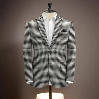 Chaqueta De Traje De Cuadros Para Hombre Estilo Americano Ajustada Con Borla Y Patrón De Perro Suave Para Bodas Y Uso Diario - details 3