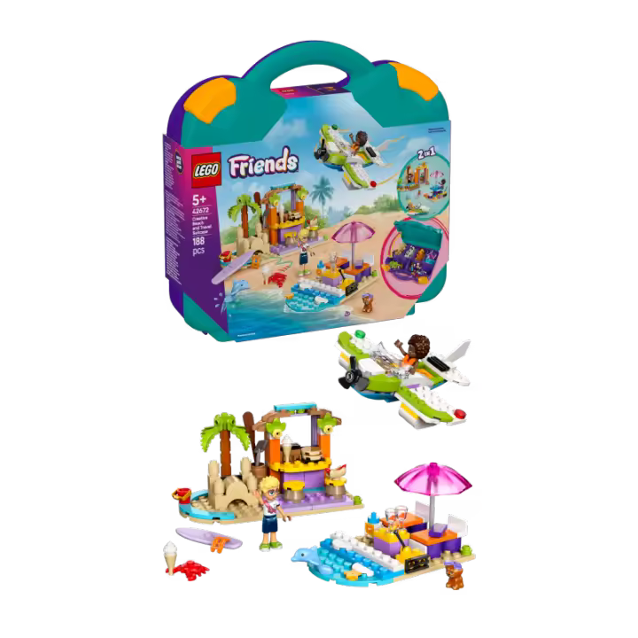 LEGO Friends 42672 Playa Creativa y Maleta de Viaje contiene 188 piezas - edad 5+ años 25L42672 - 1