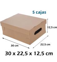 Caja cartón con tapa, caja automontable multiuso de cartón. Fácil Montaje, con asas para facilitar su transporte, cajas para envíos mudanzas almacenaje - details 1