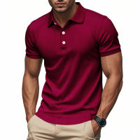 Polo de manga corta con solapa elástica de seda helada de secado rápido para hombre de verano americano - details 22