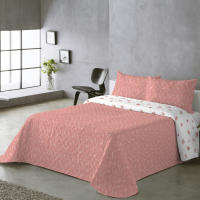 BOHEME - Colcha estampada reversible Valeria Coral - details 1
