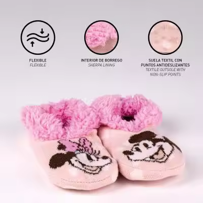 ZAPATILLAS DE CASA SUELA BLANDA CALCETÍN MINNIE - 1
