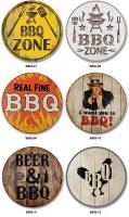 BBQ Zone Signo De Metal Vintage Para Jardín Fiesta Al Aire Libre Decoración Reglas Del Barbacoa Slogan Retro Placa De Barbecue Dad - details 2