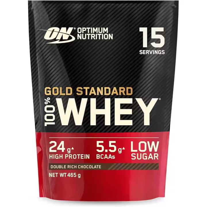 Optimum Nutrition Gold Standard 100 % Whey, Sabor Double Rich Chocolate, 465 Gramos - 1