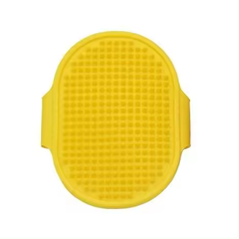 Verde Cepillo de Champú para Mascotas Masaje Calmante - Amarillo - 1