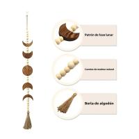 Guirnalda Bohemia De Madera Con Estrella Y Fase De Luna Colgante Para Pared Decoración Hogar Con Borla Regalo De Fiesta De Acogida - details 6