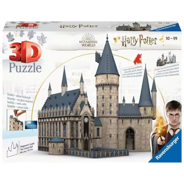 RAVENSBURGER - HARRY POTTER EL GRAN SALON DEL CASTILLO DE HOGWARTS - PUZZLE 3D - 630 PIEZAS - RAVENSBURGER 11259 - 1