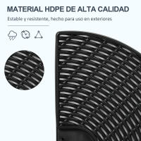 Outsunny Base para Sombrilla de 4 Piezas Soporte para Parasol Rellenable con Arena 68 kg o Agua 52 L para Jardín Patio Terraza Negro - details 5