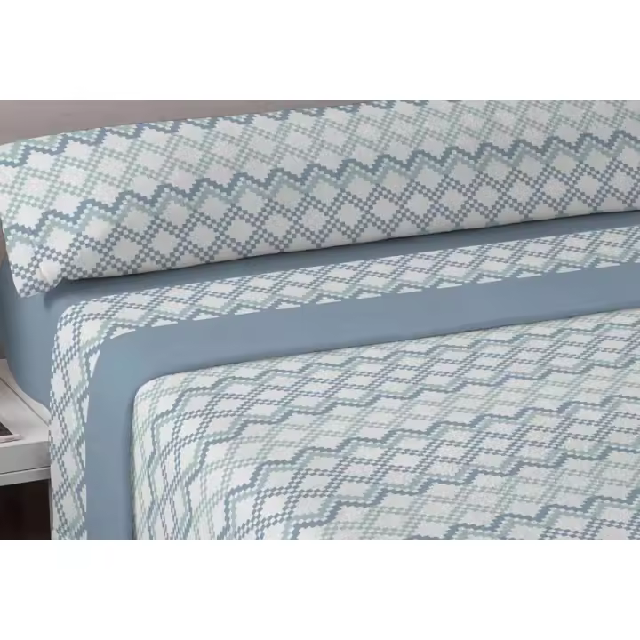 Sábanas de invierno extra suaves de tejido coralina muy cálidas, excelente calidad resistentes al uso diario tamaño de cama 150 cm en juego de 3 piezas, sábana bajera para colchones de 30 cm de altura - 1