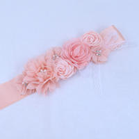 Cinturón De Encaje Con Flores Para Mujer Y Niñas Cinturón De Boda Con Diamantes Y Lentejuelas Para Vestido De Boda - details 1