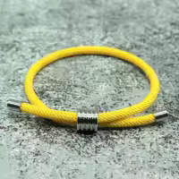 Pulsera De Hilo Simple Con Hebilla De Acero Inoxidable Amuleto Rojo Y Negro No Desvanecido Para Amigos Pulsera De Suerte - details 2