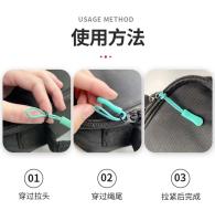 Cordón De Cierre Para Bolsas Y Ropa 100pcs Multicolor Negro Y Blanco PVC Resistente Al Agua Para Cremalleras De Bricolaje - details 1