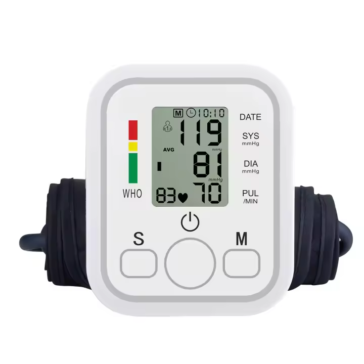 Versión audio español，Tensiómetro de Brazo digital ,medición precisa de la presión arterial y el pulso, Detector electrónico de frecuencia cardíaca con brazalete 22-36cm，2X99 memoria Adecuado para uso doméstico，pantalla LCD grande, M2 Tec - 1