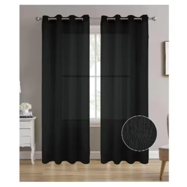 Cortina visillo doris 140x260cm.Decorar para el hogar, sala de estar y dormitorio, estilo americano, 100% poliester.1 panel. - 1