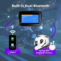 EKIY Pantalla De Navegación Portátil Para Moto 5 Pulgadas Con Android Auto Y Carplay Sin Cable Monitor Impermeable Para Moto Car Play - details 5