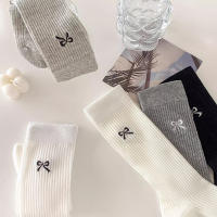Calcetines Largos Finos Y Respirables Para Mujer Y Niñas En Color Sólido Japoneses Estilo Casual Para Primavera Y Verano - details 5